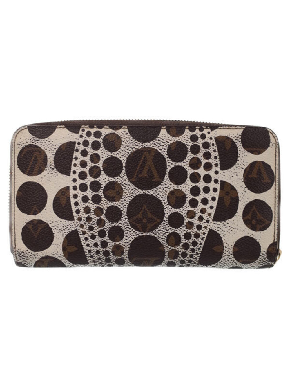 Louis Vuitton Dot Monogram Pumpkin Wallet Zippy Long Brown